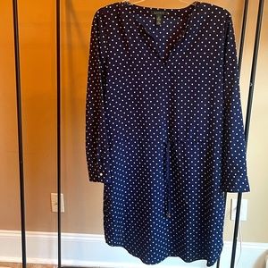 Lauren Ralph Lauren Navy Polka Dot Dress - image 1